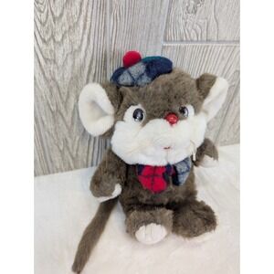 Vintage Lil Tweaks Mouse Plush Target Dayton Hudson Christmas 10" Beret Bow Tie